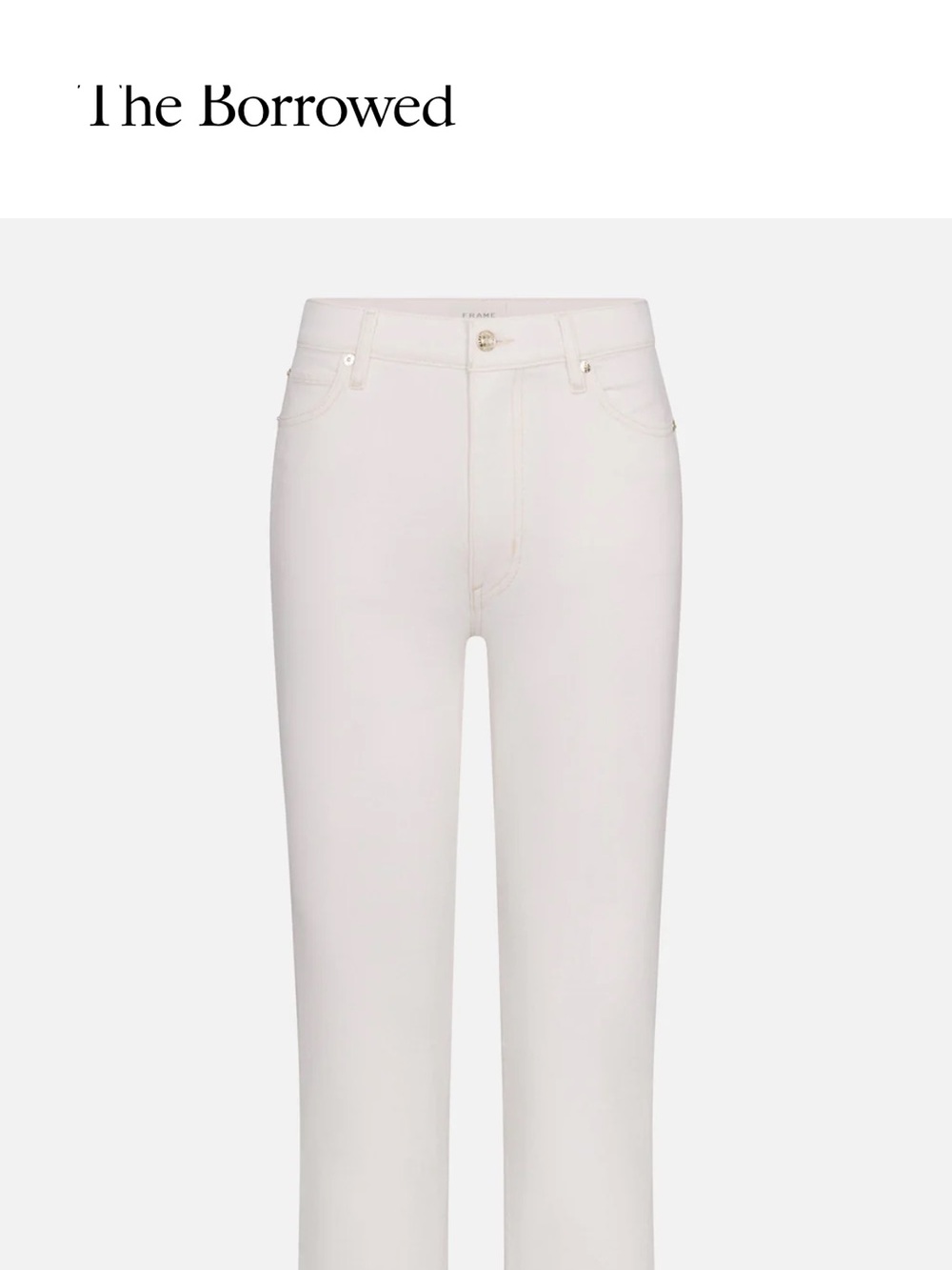 Frame Denim The Borrowed High-Rise White Jeans